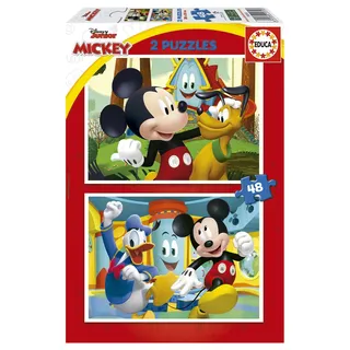 Educa Mickey Mouse Funhouse, 2x48 Teile Puzzle (48 Teile)