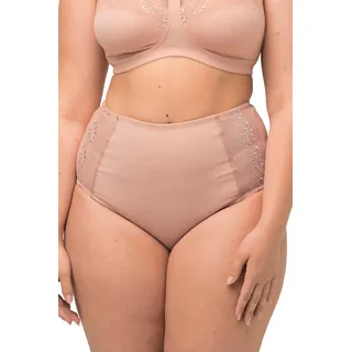 Ulla Popken Damen große Größen Übergrößen Plus Size Shaping-Miederhose, High Waist, seitliche Spitze Champagner 58+ 816430660-58+