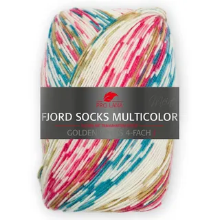 Pro Lana FJORD SOCKS MULTICOLOR 100 g 4-fach Sockenwolle mit einem einzigartigen Fjordmuster 425 m, Farbe:482