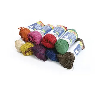 Clairefontaine Geschenkband Bast farbig sortiert 16 cm x 1,50 m