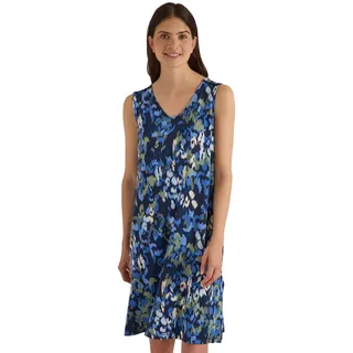 Cecil Knielanges Kleid aus Jersey mit Print urban Dark Blue L
