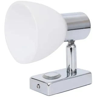 lighteu, 12V 2W D1 Decken- / Wandstrahler, verchromt, Nachttischlampe, Leselampe drehen und schwenken mit Touch-Schalter Dimmbares warmes weißes/blaues Licht für Yacht, Caravan, RV