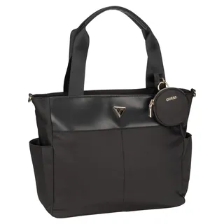 GUESS Damen Eco Gemma Travel Tote Reisetasche, Tragetasche, Schwarz