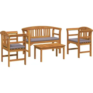 vidaXL Gartenrosen-Lounge-Set 4 stk. Massivholz Akazie - Braun