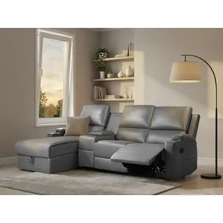 OTTO home Eckcouch Polyester 3-Sitzer Grau