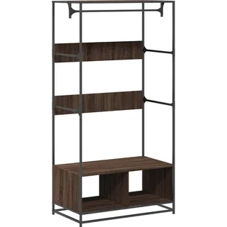 Kleiderständer Braun Eichen-Optik 90x50x180 cm Holzwerkstoff - Braun