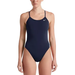 Nike Damen Cut-Out One Piece Schwimm-Slips, blau (Midnight Navy), 38