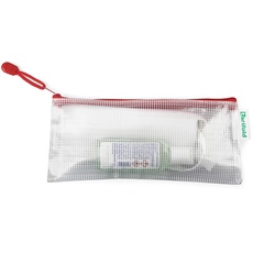 Tarifold T509043 Dokumenttasche mit Reißverschluss 250 x 115 mm aus verstärktem PVC, Rot, Packung mit 8 Stück