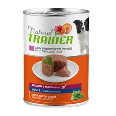 24 x 400 g Șuncă Medium & Maxi Adult Natural Trainer Hrană umedă câini