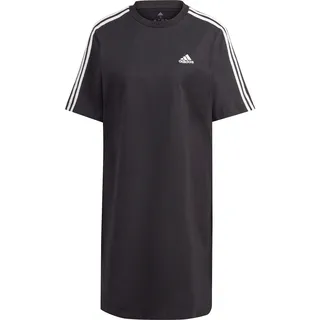 adidas Essentials 3-Streifen Single Jersey Boyfriend T-Shirt-Kleid Black S