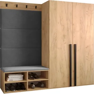 Garderobe MIRO Set 5 mit gepolsterten Paneelen Industrial Design