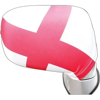 Amscan - Seitenspiegelabdeckung, Englische Flagge 2er-Pack SG27305 (Einheitsgröße) (Weiß/Rot) - Weiß