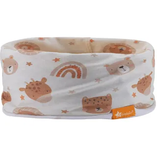 Sterntaler Schlauchschal Tiergesicht - Loop Schal aus Flammgarn Jersey mit kindgerechtem Print - Halstuch - hautsympathischer Baby und Kinder Halswärmer - Jungen Bekleidung - lichtgrau, Größe 2