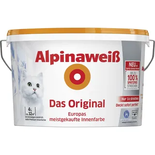 Alpina Deckenfarbe Alpinaweiß Weiß matt 4 l