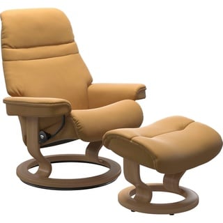 Stressless Stressless® Relaxsessel »Sunrise«, (Set, Relaxsessel mit Hocker), mit Classic Base, Größe S, Gestell Eiche