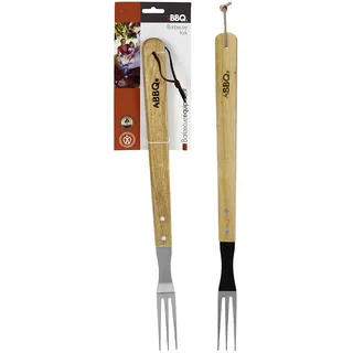 BBQ Collection Grillgabel 46 cm Edelstahl Holz silber/natur