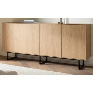 furn.design Sideboard Breda 200 x 90 cm Beige / Braun