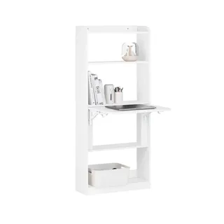 SoBuy Schreibtisch klappbar Weiß