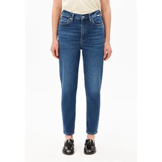 MAIRAA HIGH WAIST MOM JEANS | recycelter Baumwoll Mix Comfort Stretch - blau (27-32)