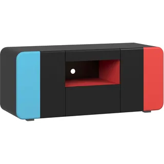 Home Affaire NextLevel Gaming-Lowboard 115 x 49 x 42 cm Blau/Rot/Schwarz Holzwerkstoff