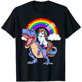 Einhorn Riding T Rex Dinosaurier Mgical Einhorn Squad Regenbogen T-Shirt