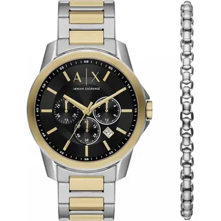 Armani Exchange Uhr Modell Banks Special Pack + Bracelet AX7148SET - Gold