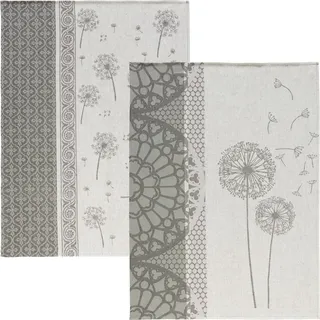 Erwin Müller Geschirrtuch 2er-Pack Halbleinen Pusteblume Größe 50x70 cm