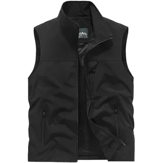 Sommerweste Herren Ärmellose Sommer Leicht Trachtenweste Sommerweste Kurz Mit Vielen Taschen Anglerweste Softshell Herren Sportlich Elegant Trachtenjacke Dünn Sportweste