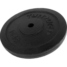 TUNTURI Gusseisen-Hantelscheibe 1x 15 KG schwarz