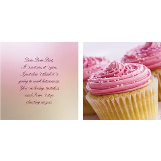 Queence Leinwandbild »Cupcakes« rosa (farbe bild(er): rosa), B:80cm H:40cm T:2cm, Canvas, Holzrahmen, Bilder, Leinwandbild, Premium-Leinwandstoff, Handarbeit aus Deutschland, Spruch, 2er Set,