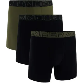 Under Armour Herren Boxershorts COTTON-SOLID 16 cm 3 Pack UUSHJ093-968 3XL - Black W/Marine OD - 3XL