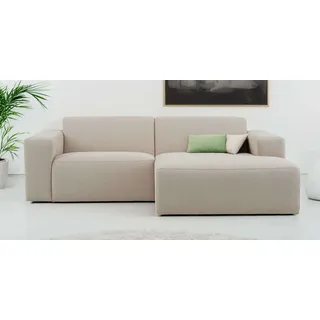 otto home »Koa, 228 cm, L-Form, Modulsofa in Cord, Chenille, Struktur, Webstoff« Designsofa, weicher Lounge-Sitzkomfort, Welleunterfederung, bodentief,