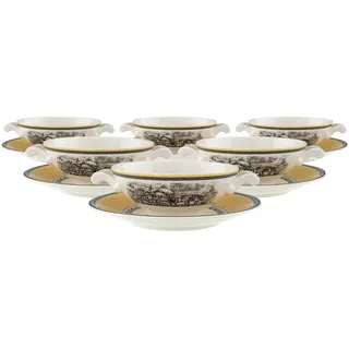 Villeroy & Boch Suppentassen mit Untertassen 0,4 l Bunt 6 St.