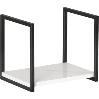 Fackelmann Badezimmerregal New York", Weiss/Schwarz 33x28 cm