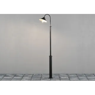 LED Landhaus Mastleuchte Wegeleuchte Gartenbeleuchtung & Wegbeleuchtung, Schwarz - Schwarz