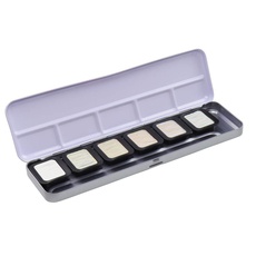 Bild von Finetec F8001 Metallfarbkasten, 6 irisierende Premium High Sparkle“, 6 Farben, 1 Stück (1er Pack)