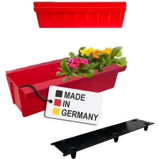 Paletten Blumenkasten 2er-Set Rot Einsatz zum an- & Einhängen Pflanzkasten