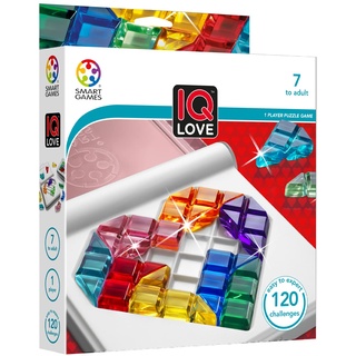 SmartGames smart games - IQ Love, Puzzle Game with 120 Challenges, 2 Playing Modes, 7+ Years