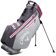Bild Golf Fairway 14 HD Standbag, wasserdicht (Serie 2022), Holzkohle / Silber / Pink