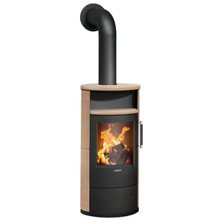 Justus | Kaminofen | Island 5 2.0 | 5 kW | Keramik Corretto, Stahl Schwarz