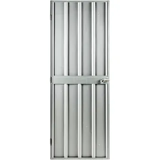 Globel Schwingtür-Kit 1 für Metallgerätehäuser Silber Metallic