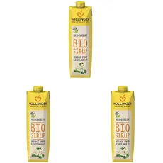 Höllinger Bio Holunderblütensirup, 1000 ml (Packung mit 3)