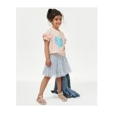 Girls M&S Collection Glitter Tutu Skirt (2-8 Yrs) - Pale Blue, Pale Blue - 6-7 Y