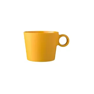 Mepal Bloom Cappuccinotasse Outdoor Geschirr Melamin, 375 ml, Stapelbare Kaffeebecher nachhaltig für Zuhause und unterwegs, Farbe: pebble yellow