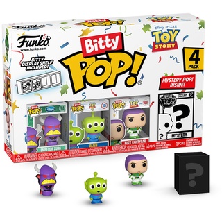 Funko Bitty Pop! Toy Story - Zurg 4PK - Zurg, Alien, Buzz Lightyear und eine Überraschungs-Mini-Figur - 0.9 Inch (2.2 cm) - die Toys Sind Los! Sammlerstück Stapelbares Display-Regal Inklusive