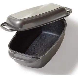 STONELINE® Bräter Schmortopf Grau 40x22 cm | mit Deckel - Grau