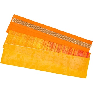 Pracht Creatives Hobby 7074-20075 Verzierwachsplatten Mix orange / gold, 3 halbe Wachsplatten, ca. 200 x 50 x 0,5 mm und ein Wachsstreifen, zum Modellieren und Verzieren von Kerzen