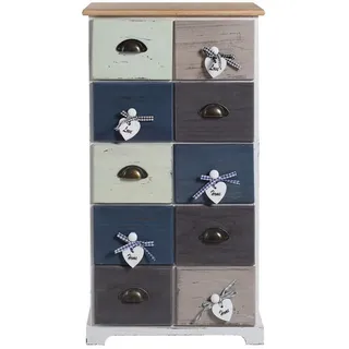 Mobili Rebecca Kommode Mehrfarbig, Holz, 30x88x48 cm, Wohnzimmer, Kommoden – Sideboards, Kommoden