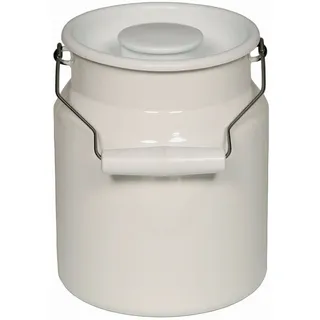 Riess, 0339-033, Tragkanne mit Deckel 2 Liter, CLASSIC-WEISS, Inhalt 2.0 Liter, Höhe 15 cm, Emaille, weiß