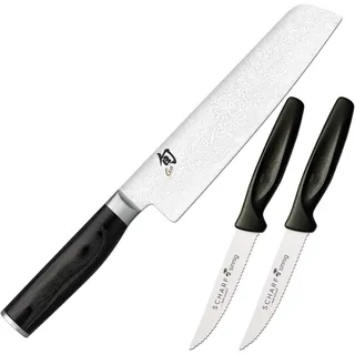 KAI Shun Premier Tim Mälzer Minamo japanisches Allzweckmesser 15,0 cm Klingenlänge - VG-MAX Kernstahl mit 32 Lagen Damaszenerstahl, 61 HRC - Pakkaholz - Handgefertigt - Made in Japan, Universalmesser